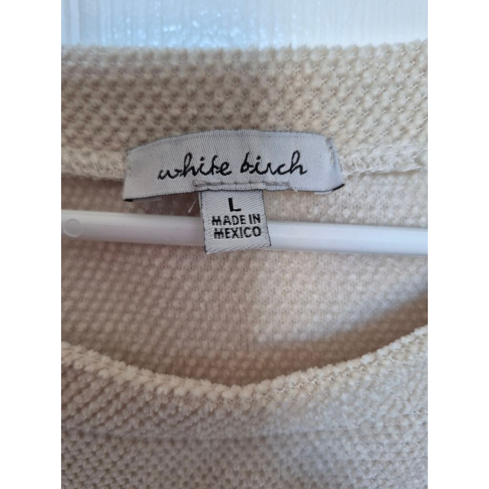 Women's White Birch Tunic Top L Beige - Picture 3 of 4